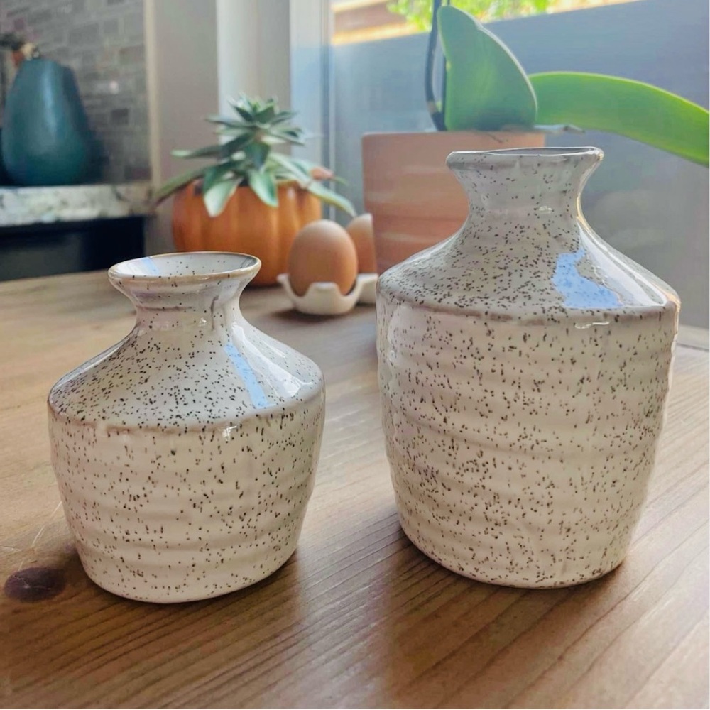 Speckled Ceramic Vase Set - Wedding Vase